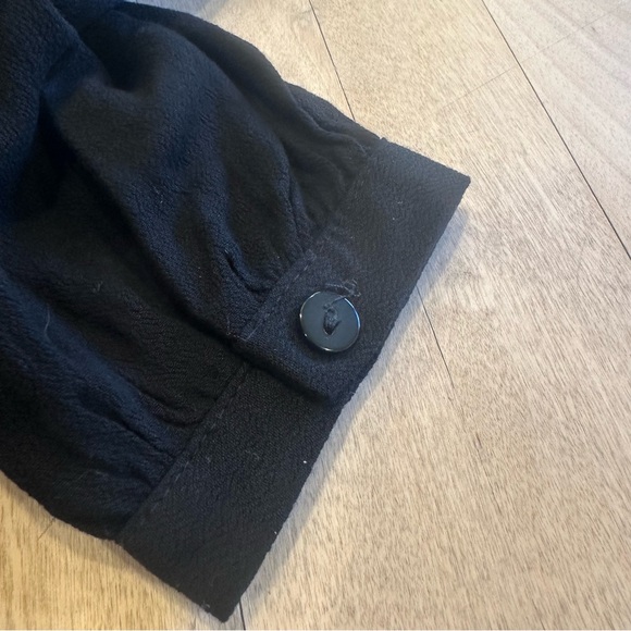 Forever 21 Black Whimsigoth Peplum Long Bishop Sleeve Mesh Top Size Small - Picture 11 of 15